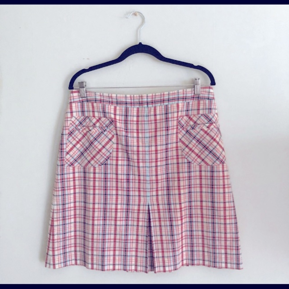 Lilly Pulitzer Plaid lined skirt